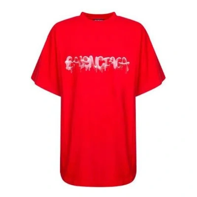 Balenciaga Slime Oversized T-shirt 'red White'