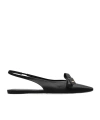 Balenciaga Bow Slingback Flat Pumps In Black