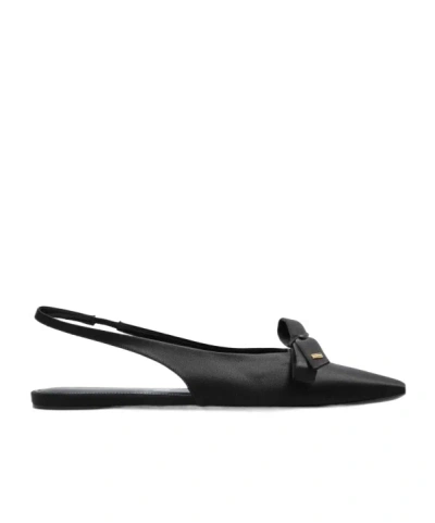 Balenciaga Slingback Flats In Black
