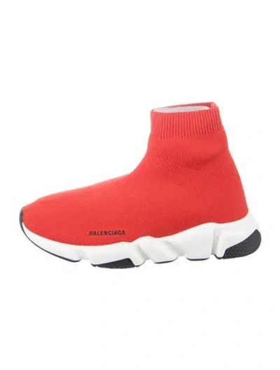 Pre-owned Balenciaga Babies' Slip-on Mid-top Sneaker In Red