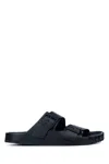 Balenciaga Men Suede Sandals With Anatomical Detail In Black