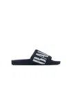 Balenciaga Slide Sandals With Flat Sole And Open Toe In Black