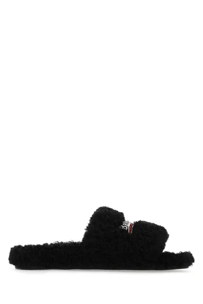 Balenciaga Slippers-39 In Black