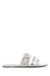 Balenciaga City Studded-strap Slide Sandals In White