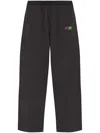 Balenciaga Straight-leg Logo-embroidered Cotton-jersey Sweatpants In Schwarz