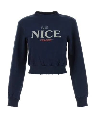 Balenciaga Slogan Printed Crewneck Sweatshirt In Black