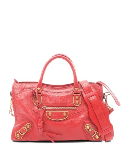 Pre-owned Balenciaga Small 2000s Le City Tote Bag In Red