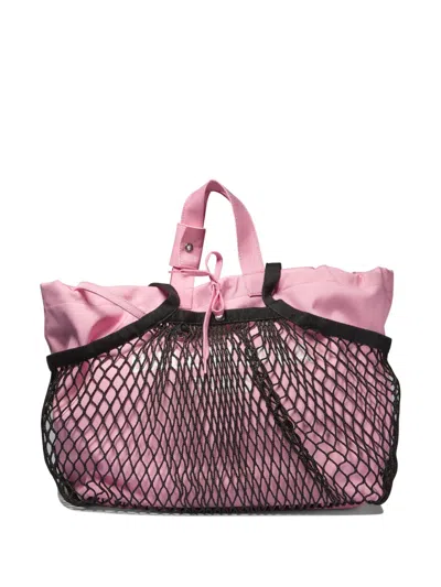 Balenciaga Small 24/7 Layered Mesh Tote Bag In Pink