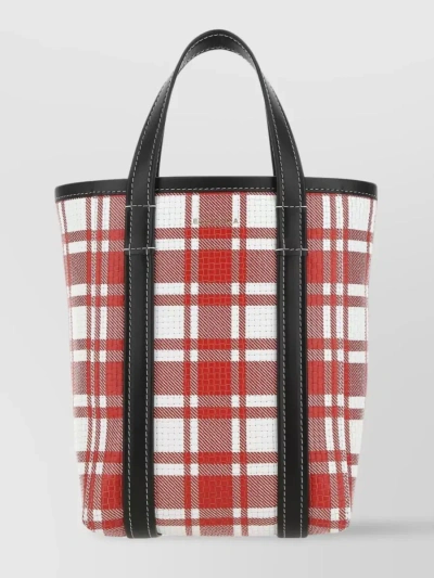 BALENCIAGA SMALL BARBES SHOPPING BAG IN PRINTED LEATHER