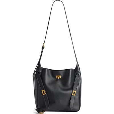 Balenciaga Small Bel Air Leather Hobo Bag In 1000 Black