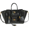 Balenciaga Women Black Leather Small Carry All Bel Air Shopping Bag In 1000 Black