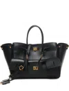 Balenciaga Small Bell Air Leather Tote Bag In Black