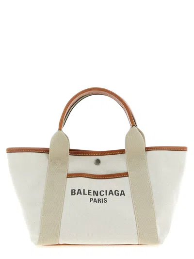 Balenciaga Small Biarritz Shopping Bag In Sand