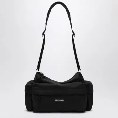 Balenciaga Small Black Nylon Travel Bag