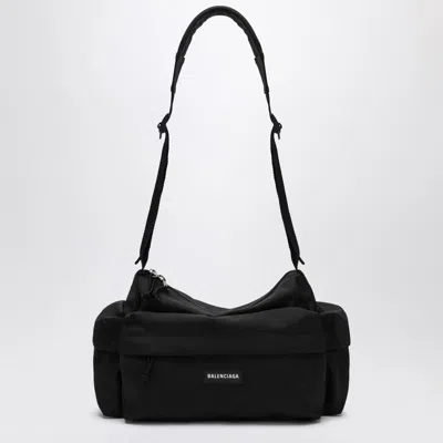 Balenciaga Small Black Nylon Travel Bag Men
