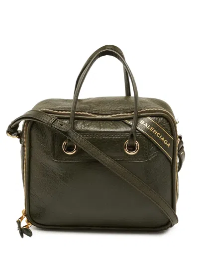 Pre-owned Balenciaga Small Blanket Square Shoulder Bag In Green