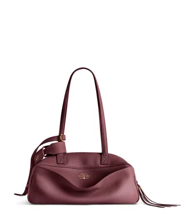 Balenciaga Small Calf Leather Carrie Bowling Top-handle Bag In Brown