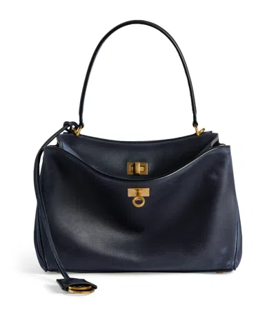 Balenciaga Small Calfskin Rodeo Shoulder Bag In Blue