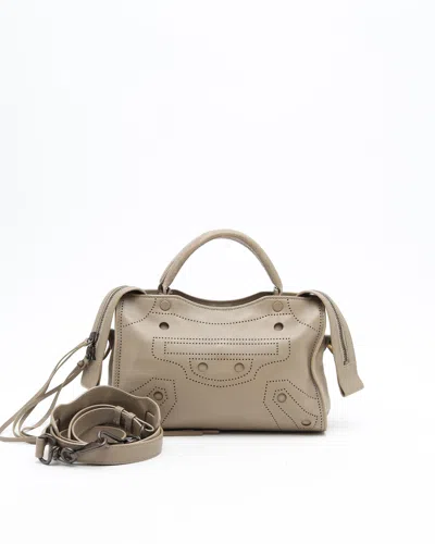 Balenciaga Small City Blackout Bag In Neutral