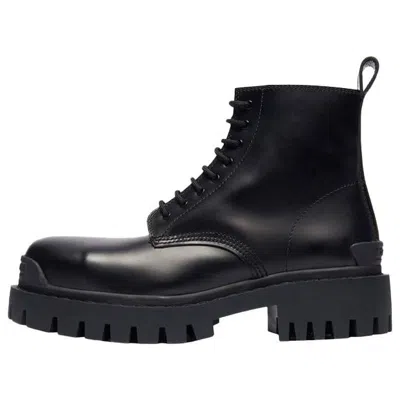 Balenciaga Small Cowhide Lacing Martin Mid Boots 'black'