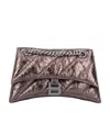 Balenciaga Small Crush Leather Shoulder Bag In Black