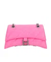Balenciaga Small Crush Quilted Chain Shoulder Bag In Pink