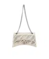 Balenciaga Crush Small Quilted Metallic Chain Shoulder Bag In Yellow