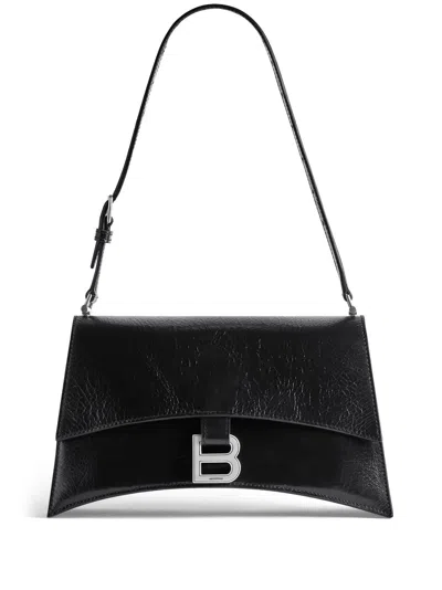 Balenciaga Small Crush Sling Shoulder Bag In Black