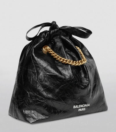 Balenciaga Small Crush Tote Bag In Black