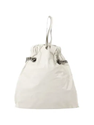 Pre-owned Balenciaga Small Crush Tote Bag In White