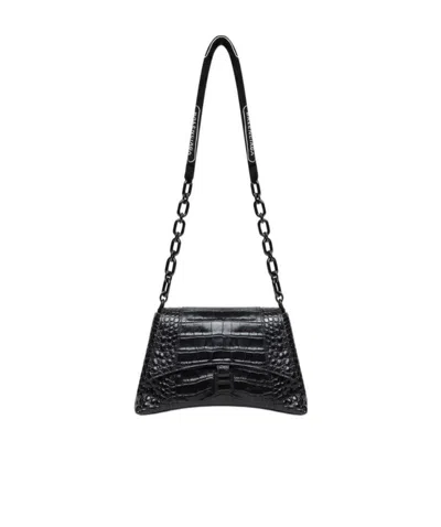 Balenciaga Small Downtown Shoulder Bag In Black