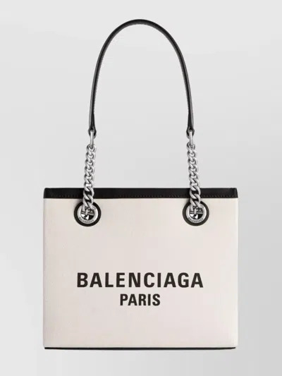 BALENCIAGA SMALL DUTY FREE CANVAS TOTE BAG