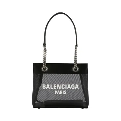 Pre-owned Balenciaga Small Duty Free Mesh Tote 'black/white' | Women's Size Onesize