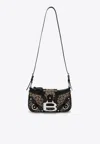 Balenciaga Mini Shoulder Handbag With Crocodile And Python Detailing In Beige