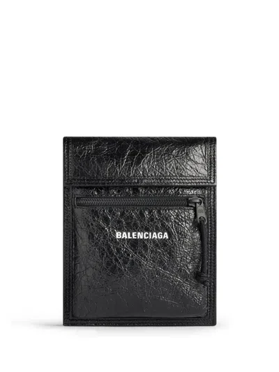 Balenciaga Small Explorer Crossbody Bag In Black