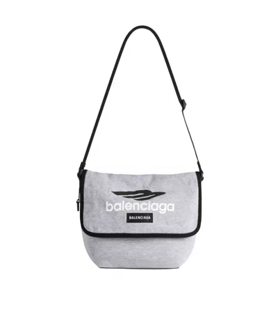 Balenciaga Small Explorer Messenger Bag In Gray