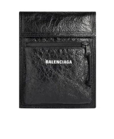 Balenciaga Small Explorer Shoulder Bag In Black