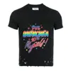 Balenciaga Small-fit Distressed Graphic Jersey T-shirt 'washed Black'