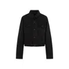 Balenciaga Denim Jacket With Chest And Lateral Pockets In Black