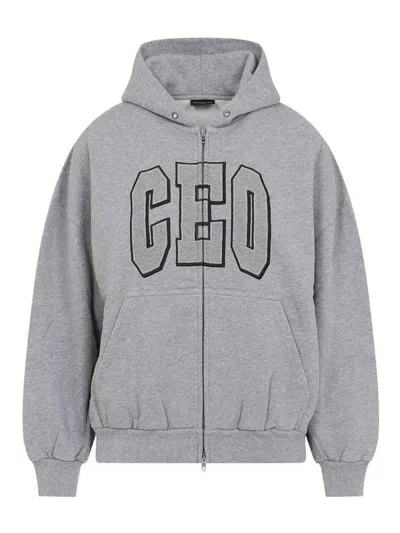 BALENCIAGA SMALL FIT ZIP-UP SWEATSHIRT
