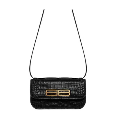 Balenciaga Small Gossip Satchel Bag In Black