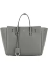 Balenciaga Women Grey Leather Small Carry All Hampton Shopping Bag In Grey