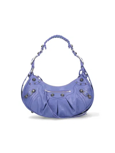 BALENCIAGA BALENCIAGA SMALL 'LE CAGOLE' CROSSBODY BAG – PURPLE