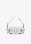 Balenciaga Extra Small Le Cagole Lambskin Leather Shoulder Bag In White