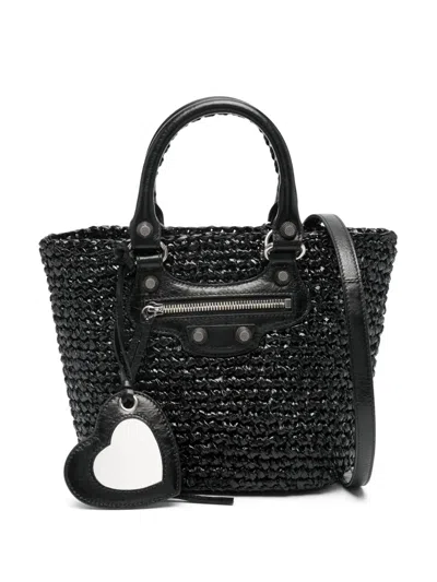 Balenciaga Large Le Cagole Panier Tote Bag In Black