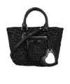 Balenciaga Small Handbag Raffia Le Cagole In Black