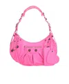 Balenciaga Women Fluo Pink Fabric Le Cagole Xs Shoulder Bag In Pink