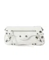 Balenciaga Extra Small Le Cagole Lambskin Leather Shoulder Bag In White