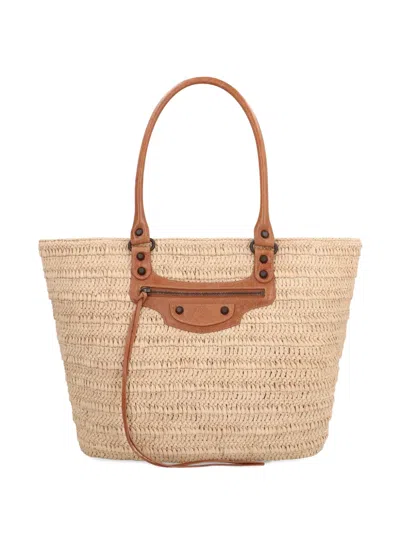 Balenciaga Small Le City Basket Tote Bag In Neutral