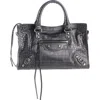 Balenciaga Small Le City Croc Embossed Leather Top Handle Bag